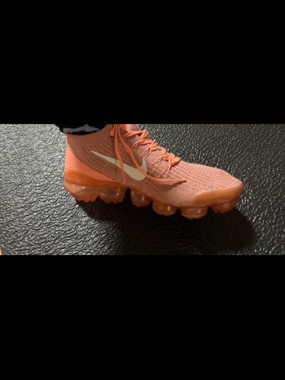 Nike Coral Pink and Orange VaporMax Knit Trainer